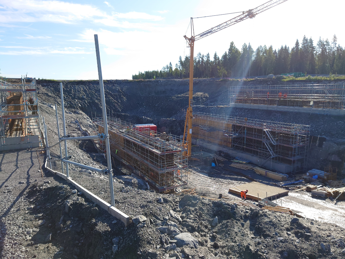 Roboty betonowe 4 mostów, projekt Norrbotniabanan NBE 1603 w Umeå (Szwecja)