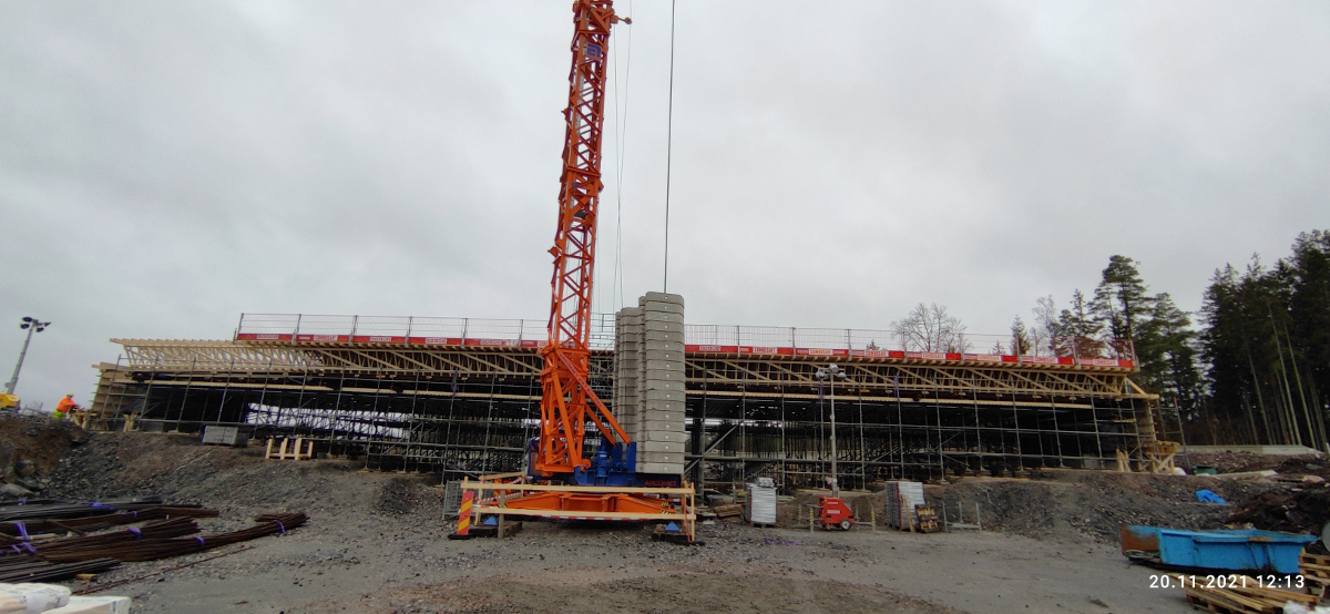 Prace szalunkowe, zbrojarskie oraz betonowe mostu na projekcie E20 Vårgårda - Ribbingsberg (Szwecja)